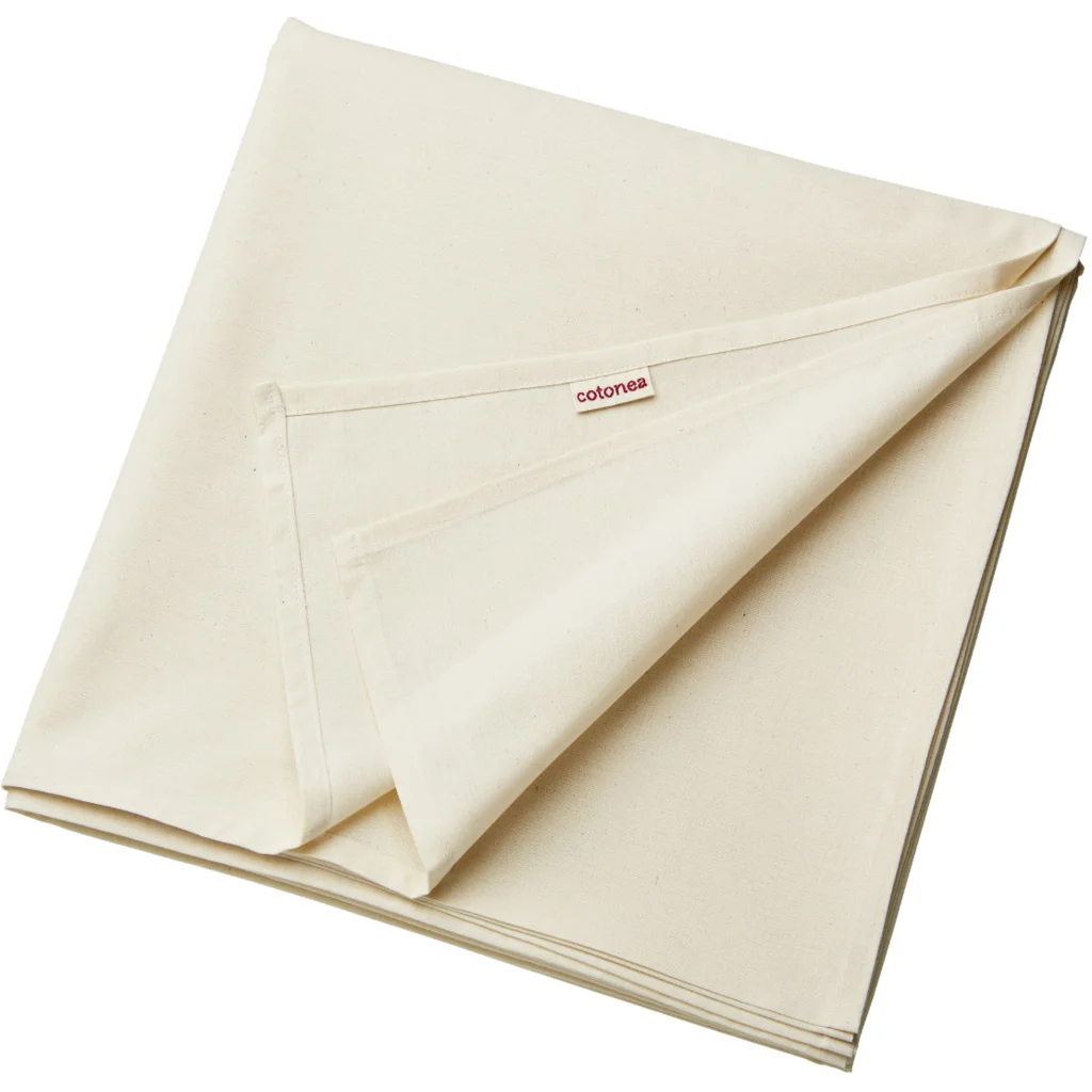 Bio Edel-Linon Bettlaken in Creme von Cotonea Größe 229x254 cm