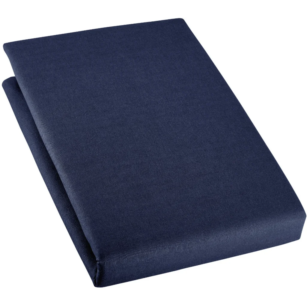 Bio Edel-Linon Spannbettlaken für Kinder-Matratzen in Azurblau Blau von Cotonea Größe 60x120 cm