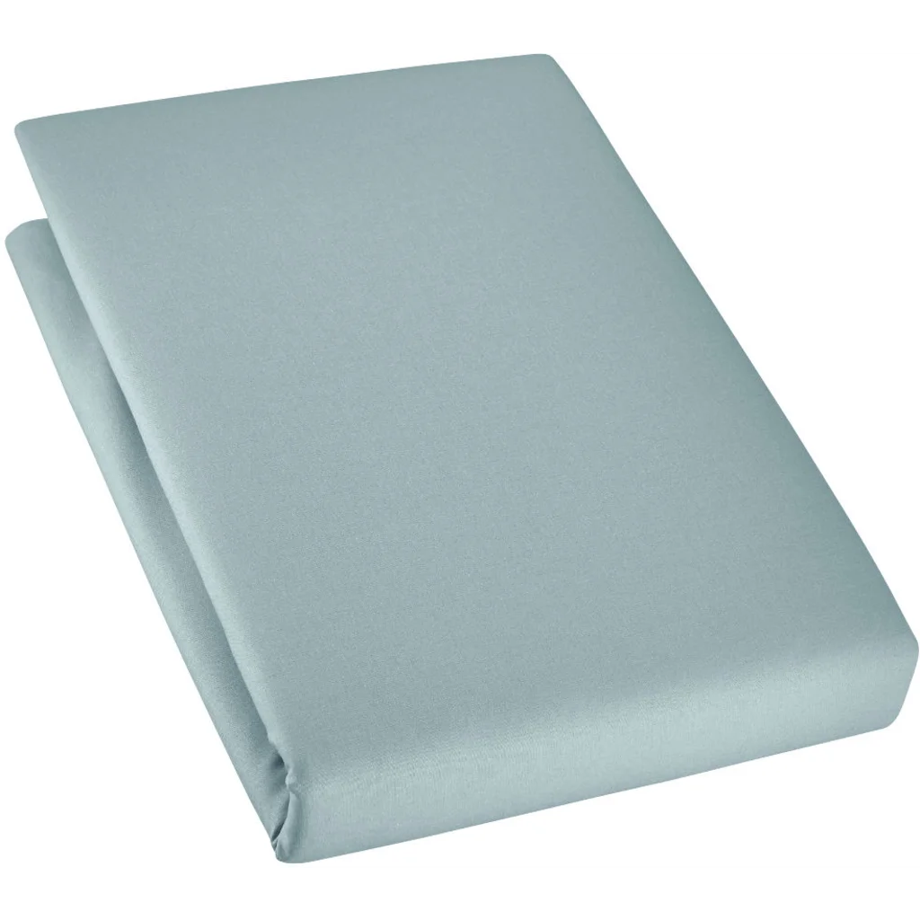 Bio Edel-Linon Spannbettlaken für Matratzen in Standardgröße - Einzelbett in Atlantik Blau von Cotonea Größe 100x200 cm