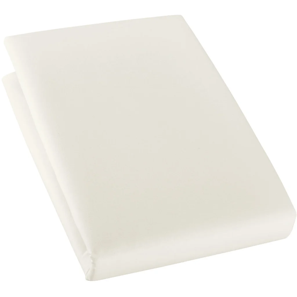 Bio Edel-Linon Spannbettlaken für Matratzen in Standardgröße - Einzelbett in Creme von Cotonea Größe 120x200 cm