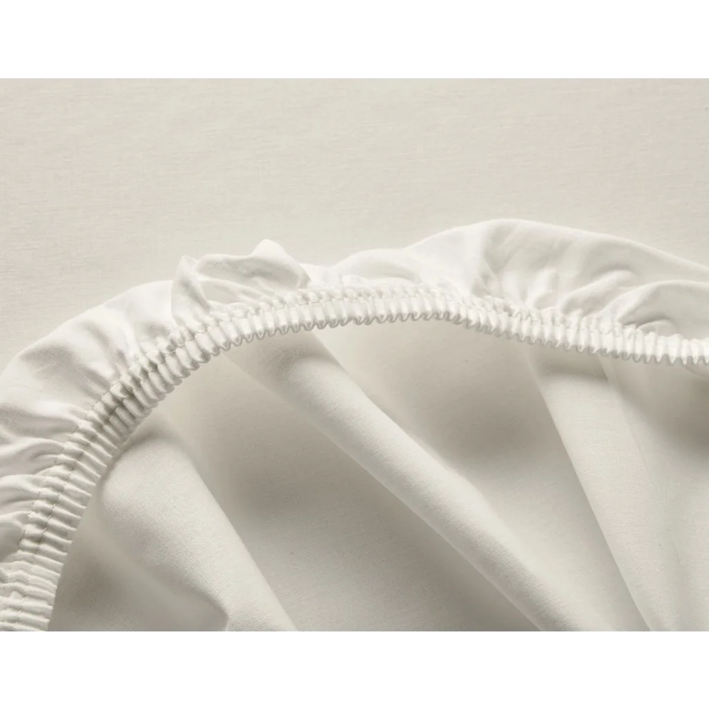 Bio Edel-Linon Spannbettlaken für Matratzen in Standardgröße - Einzelbett in Creme von Cotonea Größe 90x200 cm