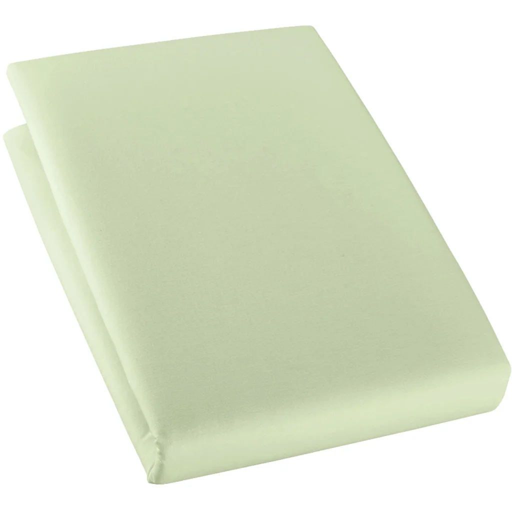 Bio Edel-Linon Spannbettlaken für Matratzen in Standardgröße - Einzelbett in Mint Grün von Cotonea Größe 120x200 cm