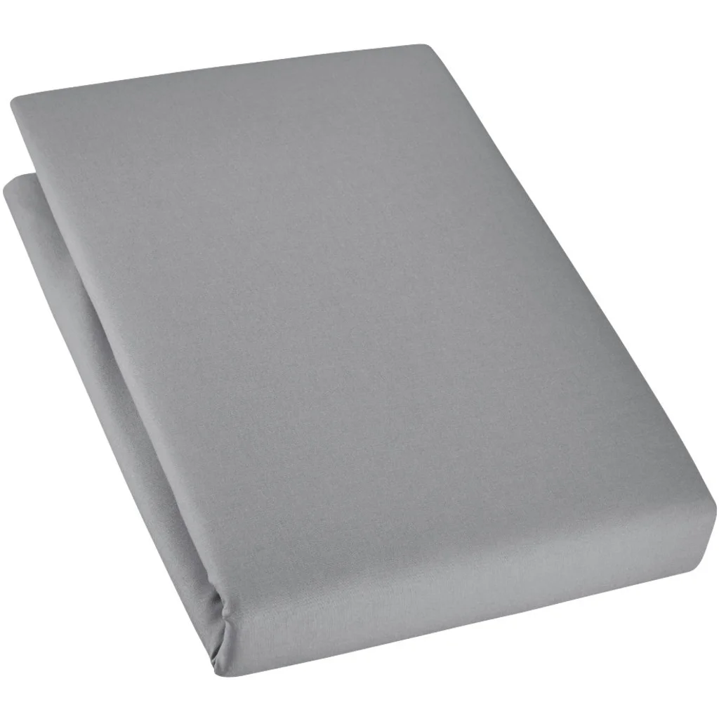 Bio Edel-Linon Spannbettlaken für Matratzen in Standardgröße - Einzelbett in Platin Grau von Cotonea Größe 100x200 cm