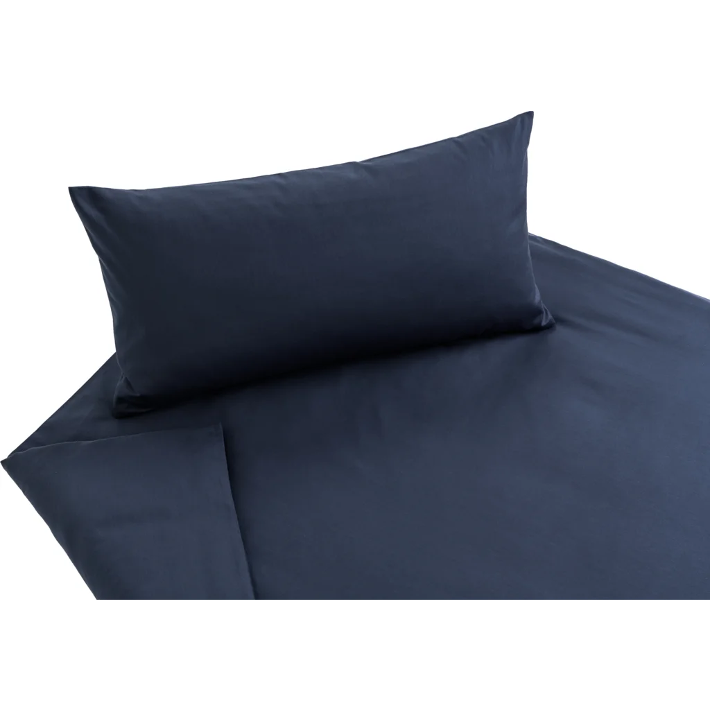 Bio Feinsatin Bettwäsche Premium Garnitur in Azurblau Blau von Cotonea Größe 155x220 + 40x80 cm