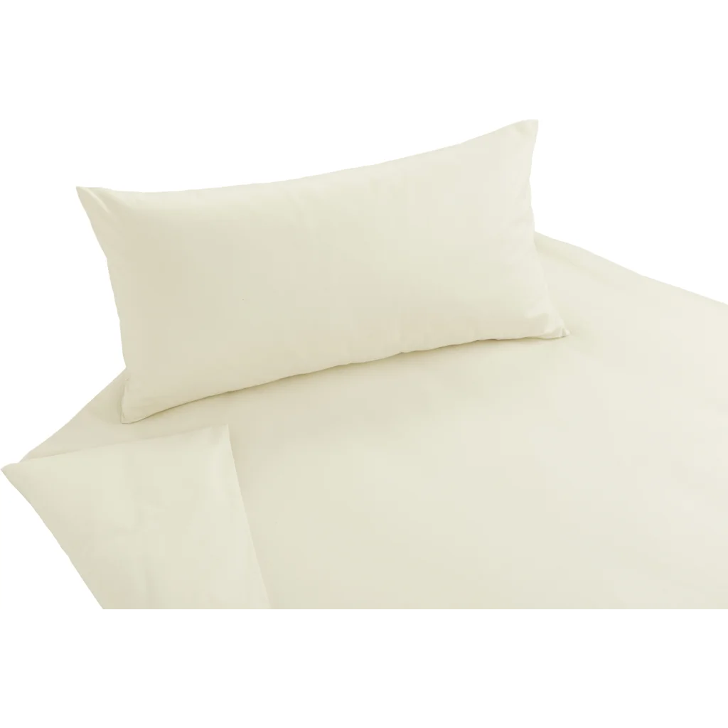 Bio Feinsatin Bettwäsche Premium Kissenbezug in Creme von Cotonea Größe 40x40 cm