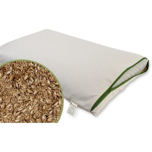 Bio Kissen mit Füllung Dinkelspelzen & Hirseschalen in Creme von mudis Größe 25x50 cm