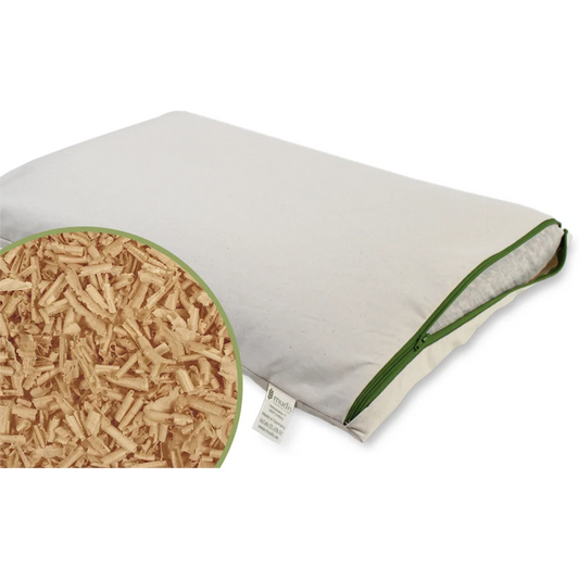 Bio Kissen mit Füllung Zirbenholz in Creme von mudis Größe 25x50 cm
