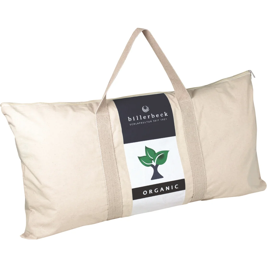 Bio Nackenstützkissen mit Kern aus Naturlatex in Creme von billerbeck Größe 40x80 cm