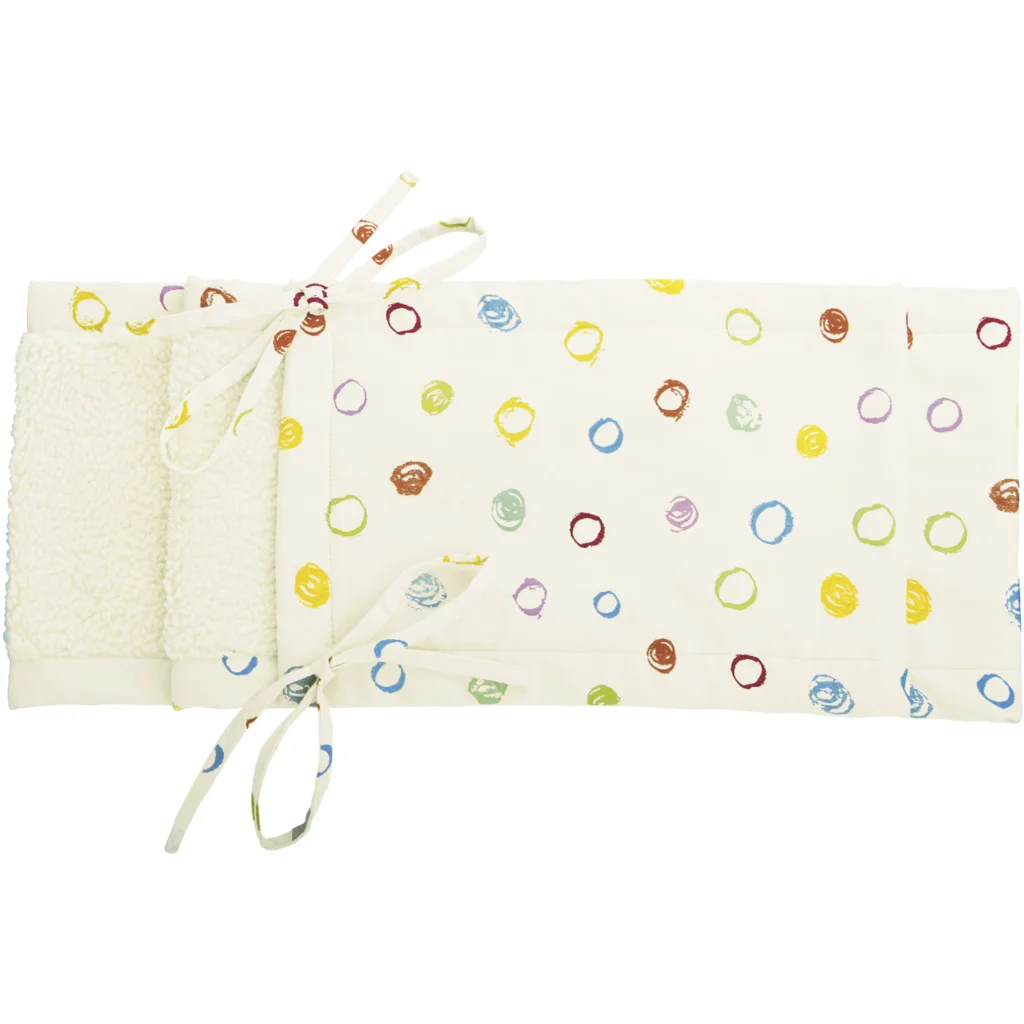 Bio Satin Baby-Nestchen Kritzelkreise in Muster Kritzelkreise von Cotonea Größe 230x25 cm