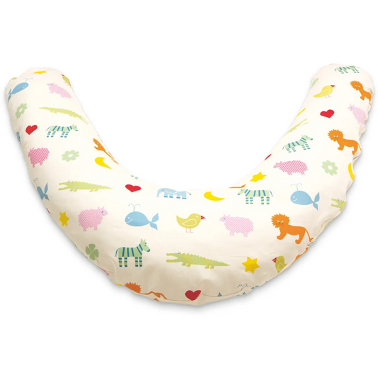 Bio Satin Baby-Stillkissen Arche Noah in Muster Arche Noah von Cotonea Größe 36x180 cm