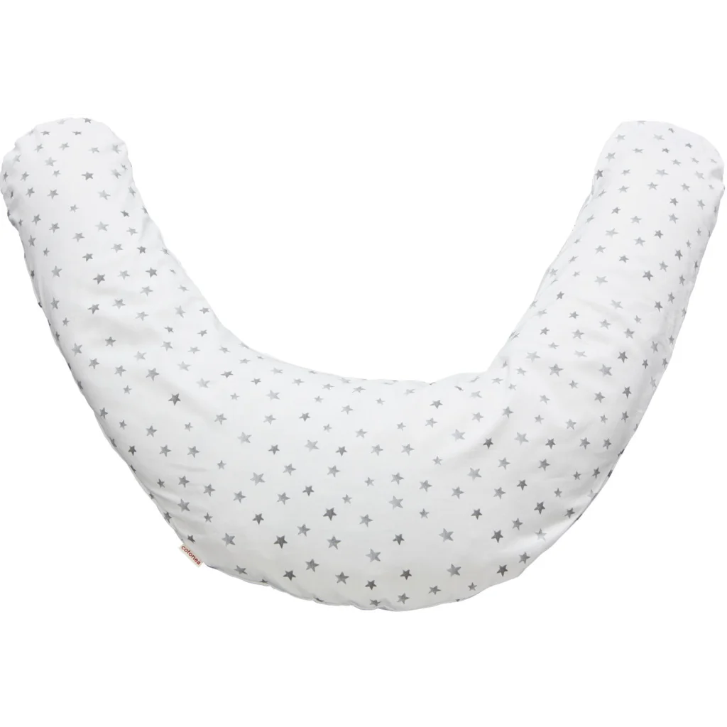 Bio Satin Baby-Stillkissen Ersatzbezug Sterne in Muster Sterne von Cotonea Größe 36x180 cm