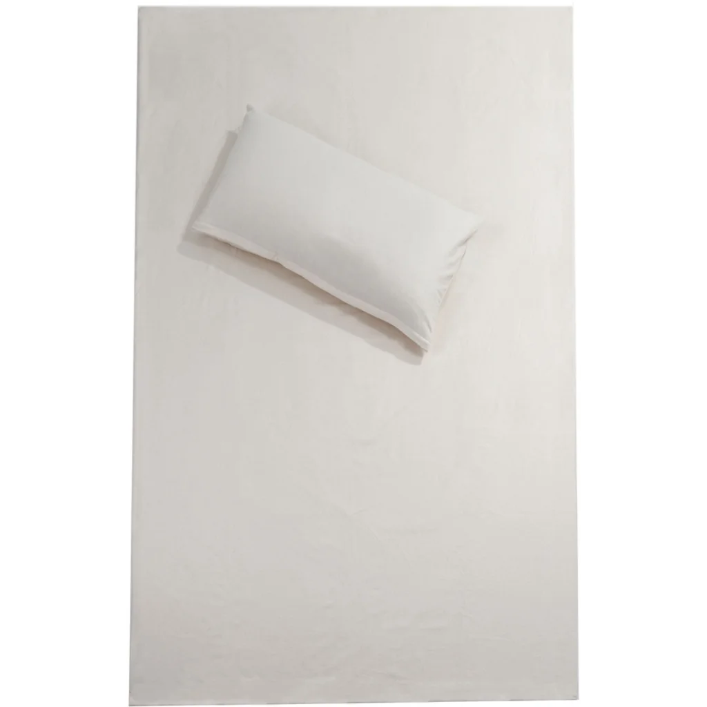 Bio Satin Bettwäsche Classic Bettbezug in Creme von mudis Größe 135x200 cm