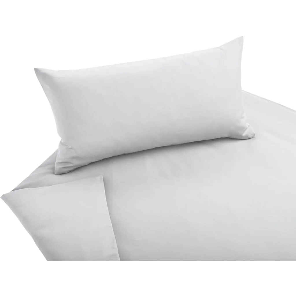 Bio Satin Bettwäsche Classic Garnitur in Mondstein Grau von Cotonea Größe 135x200 + 40x80 cm