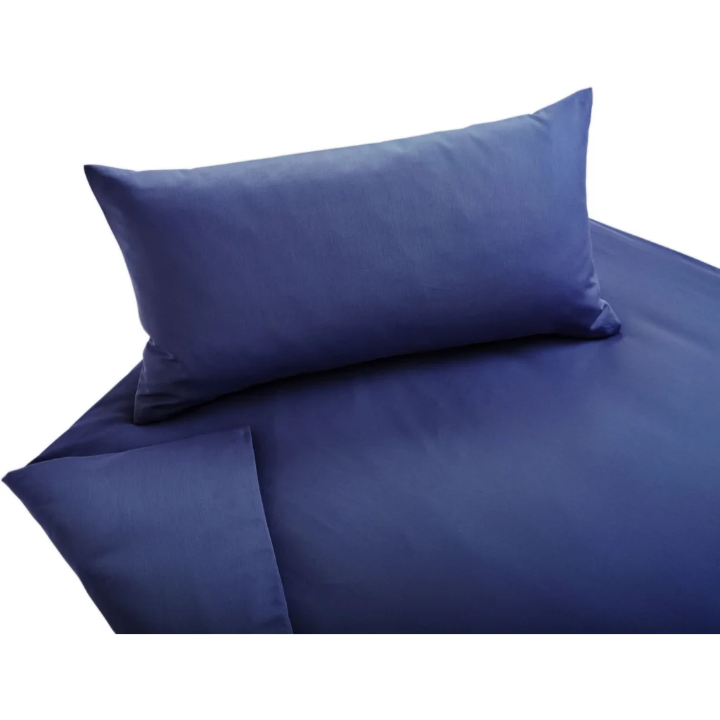 Bio Satin Bettwäsche Classic Kissenbezug in Kobalt Blau von Cotonea Größe 40x80 cm