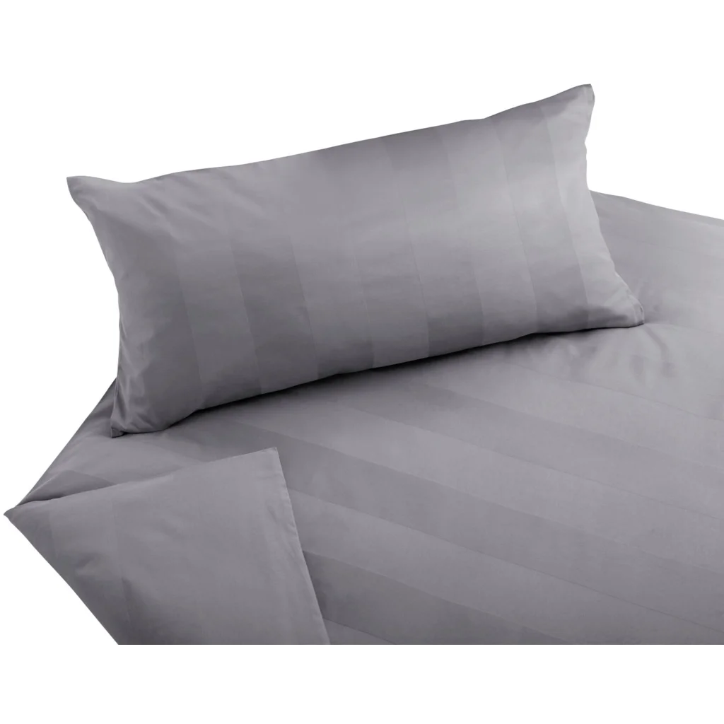 Bio Satin Bettwäsche Superbe Garnitur in Platin Grau von Cotonea Größe 135x200 + 40x80 cm