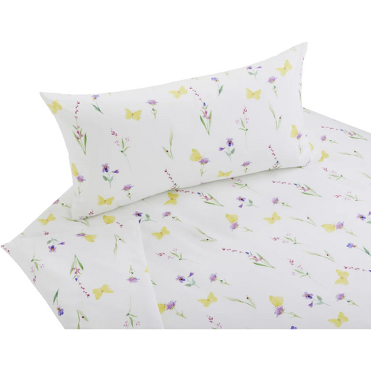 Bio Satin Bettwäsche Wiesenglück Kissenbezug in Muster Wiesenglück von Cotonea Größe 40x40 cm