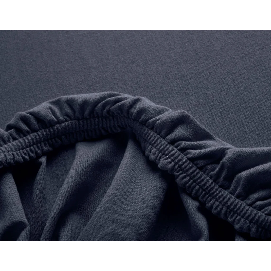 Bio Single-Jersey Spannbettlaken für Boxspringbetten in Standardgröße und Überlänge - Doppelbett in Azurblau Blau von Cotonea Größe 180-200 x 220 cm