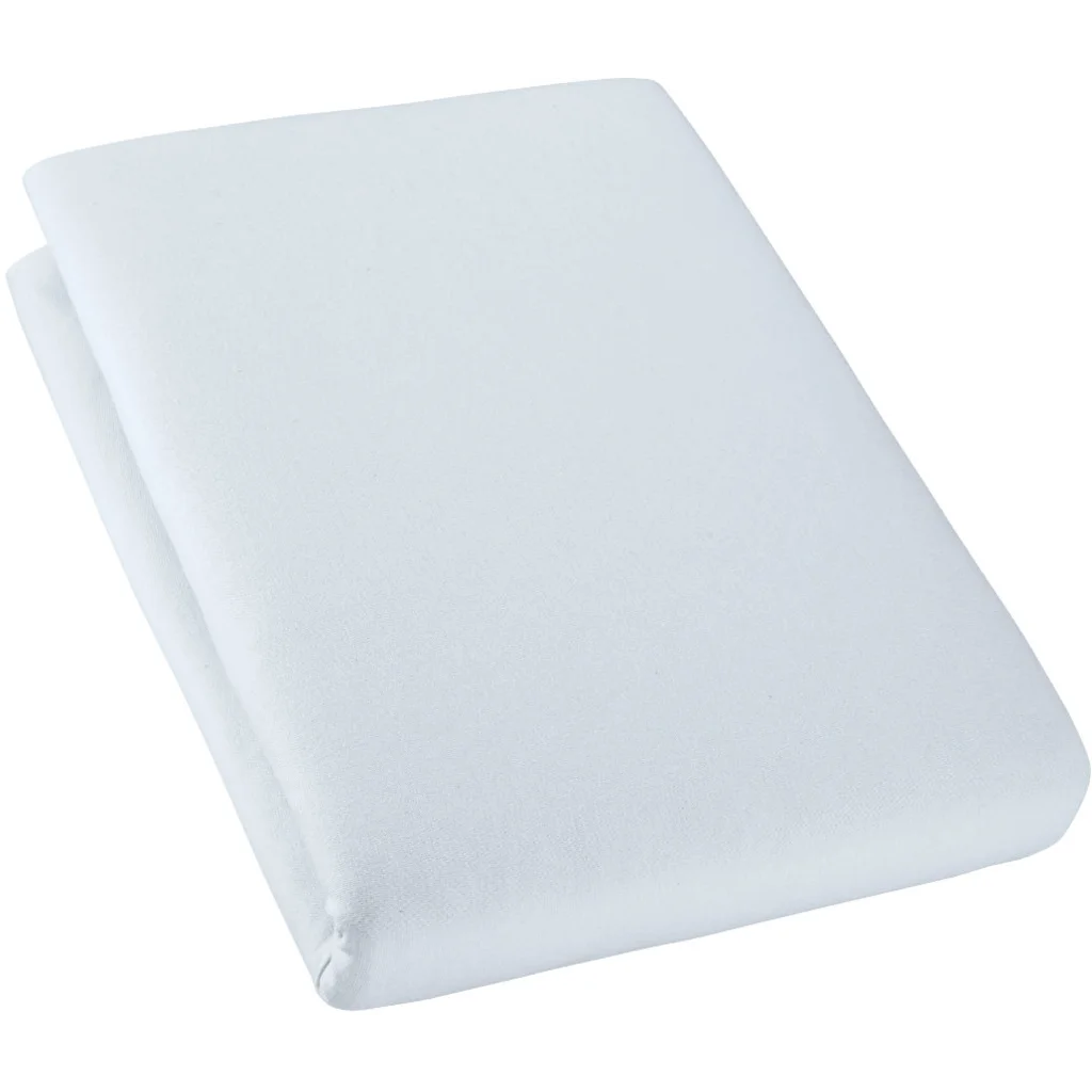 Bio Single-Jersey Spannbettlaken für Boxspringbetten in Standardgröße und Überlänge - Doppelbett in Hellblau Blau von Cotonea Größe 180-200 x 220 cm