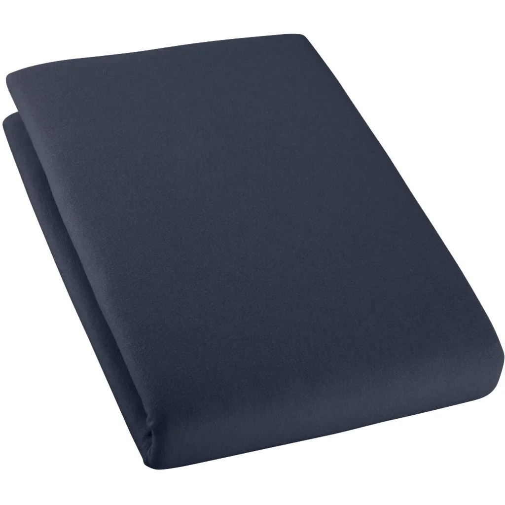 Bio Single-Jersey Spannbettlaken für Kinder-Matratzen in Azurblau Blau von Cotonea Größe 60x120 cm