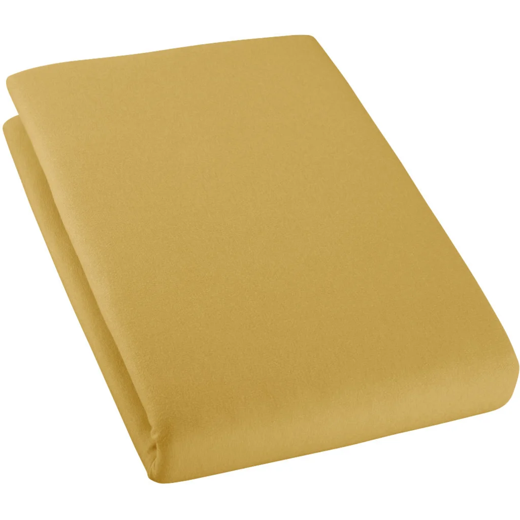 Bio Single-Jersey Spannbettlaken für Kinder-Matratzen in Safran Orange von Cotonea Größe 70x160 cm
