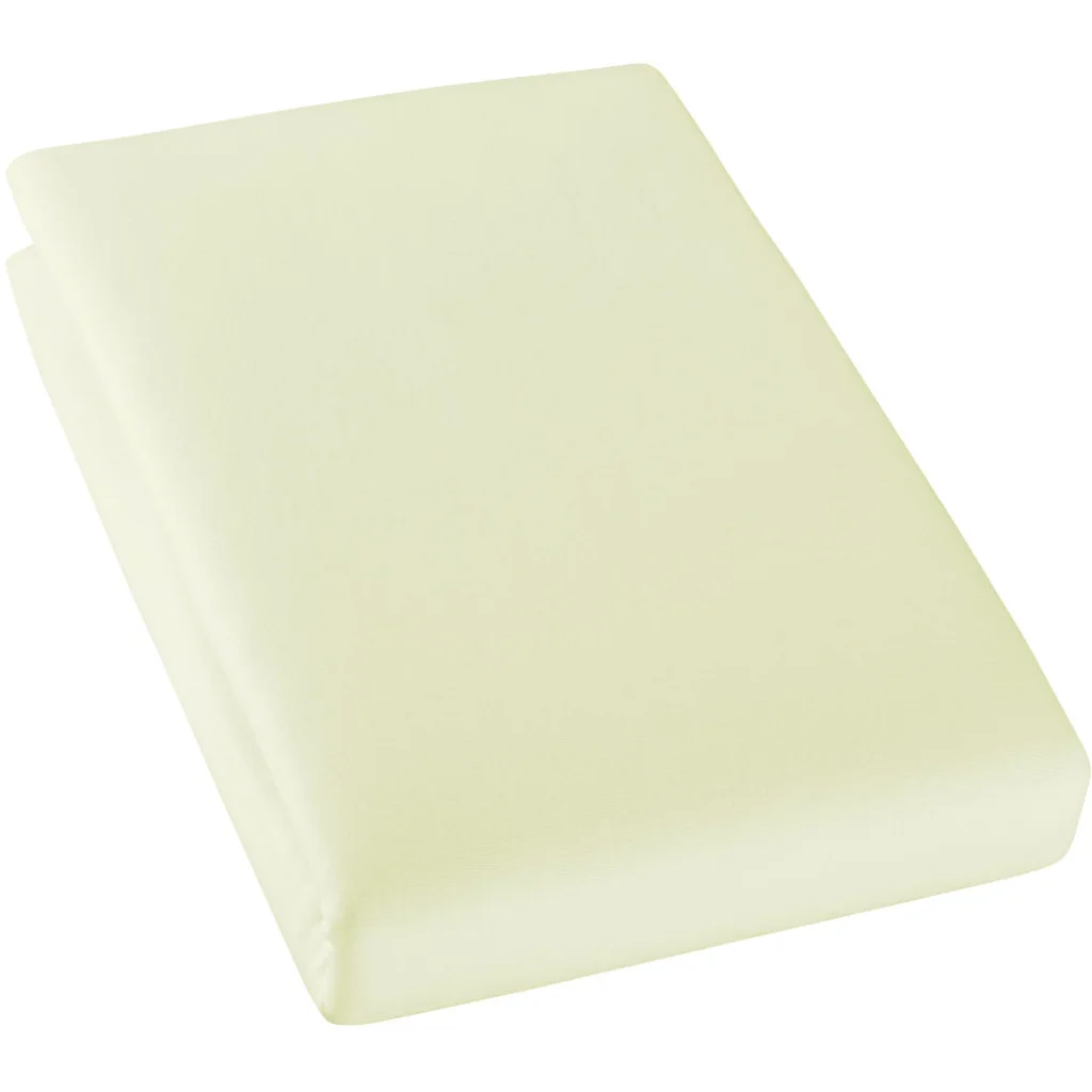 Bio Single-Jersey Spannbettlaken für Kinder-Matratzen in Tender Yellow Gelb von Cotonea Größe 70x160 cm