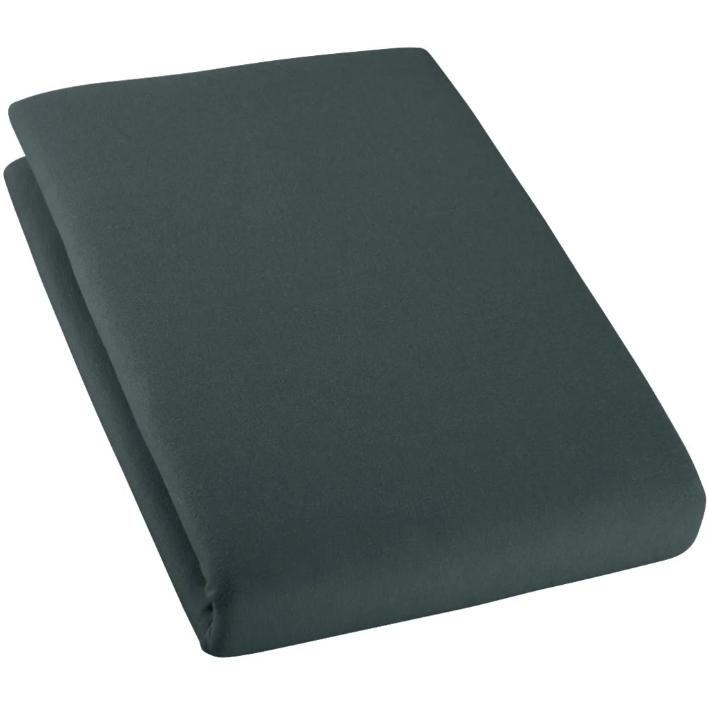 Bio Single-Jersey Spannbettlaken für Kinder-Matratzen in Tinte Grün von Cotonea Größe 70x160 cm