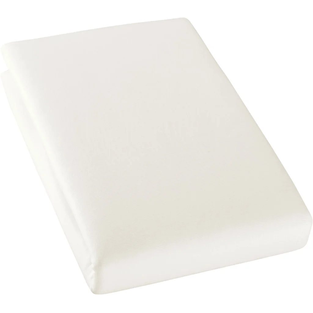 Bio Single-Jersey Spannbettlaken für Matratzen in Standardgröße - Einzelbett in Creme von Cotonea Größe 70-80 x 190-200 cm