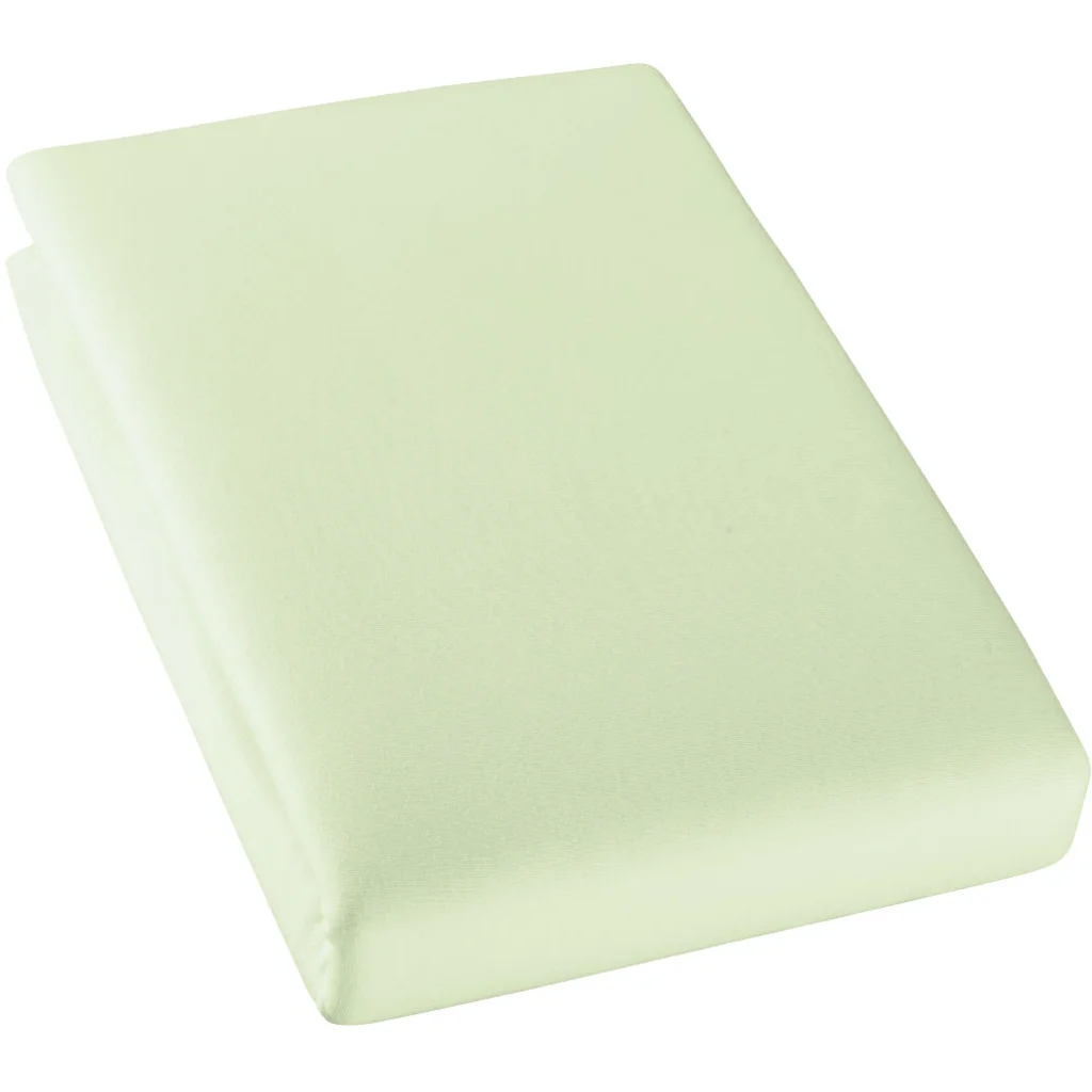 Bio Single-Jersey Spannbettlaken für Matratzen in Standardgröße und Überlänge - Doppelbett in Mint Grün von Cotonea Größe 180-200 x 220 cm