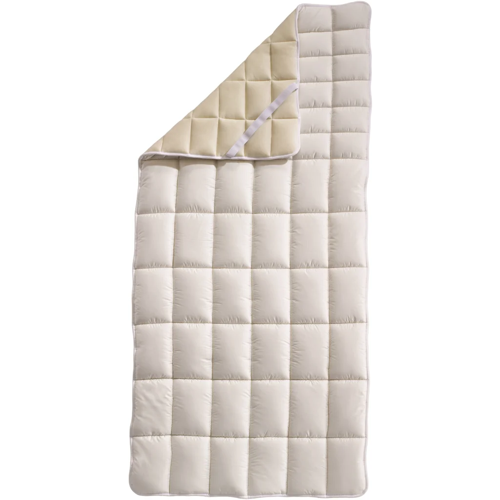 Bio Topper mit Füllung Schafschurwolle für Matratzen in Standardgröße - Doppelbett in Creme von billerbeck Größe 180x200 cm