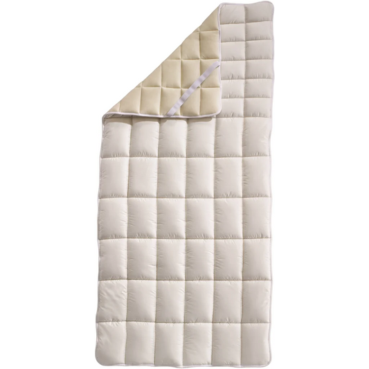 Bio Topper mit Füllung Schafschurwolle für Matratzen in Übergröße in Creme von billerbeck Größe 140x200 cm